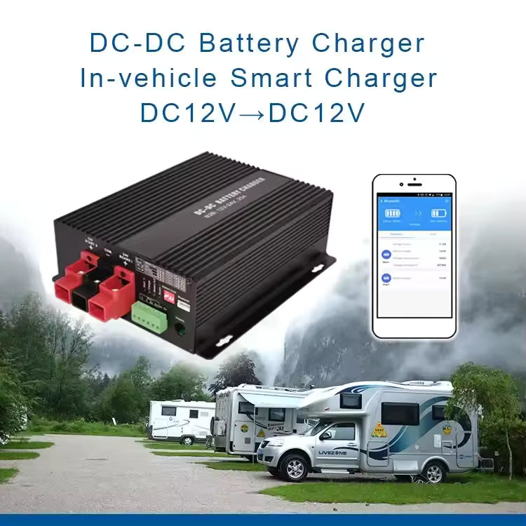 12V 30A DC to DC Smart Charger Lithium Battery with Booster Bluetooth App Control Fully Automatic with Temperature Protection