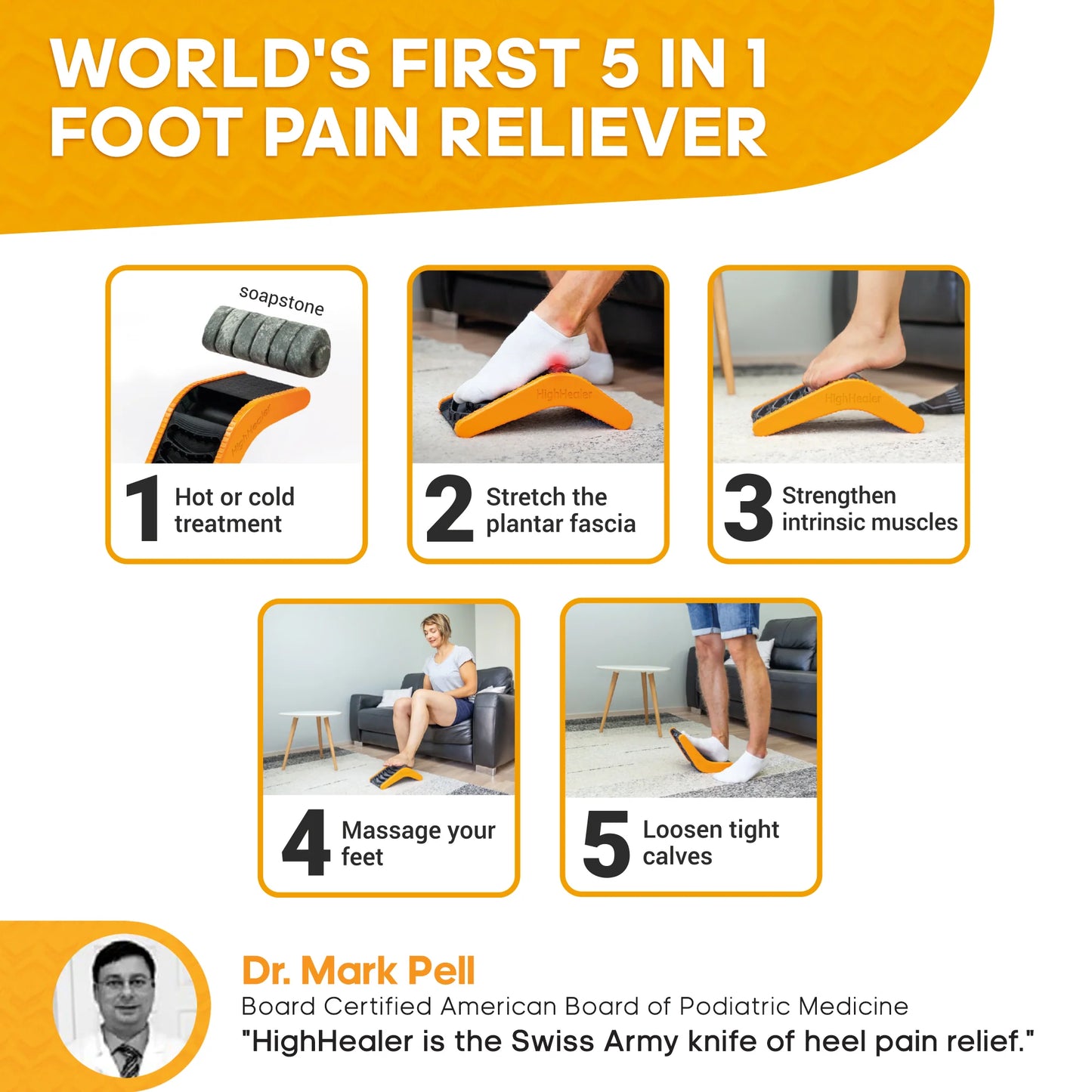 HighHealer 5-in-1 Foot & Calf Massager