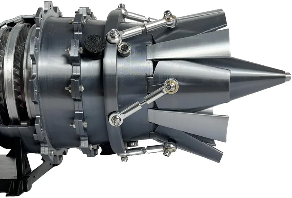 Fighter Jet Toy, GE-J79 Turbojet Engine Model Kit 1:24 Scale – Fighter Jet Engine Replica with LED Lights, Variable Speed Fan, USB Rechargeable, 3D Printed PLA for Display & Collection, High Performance Power Turbine Cool Boutique Toy Gift