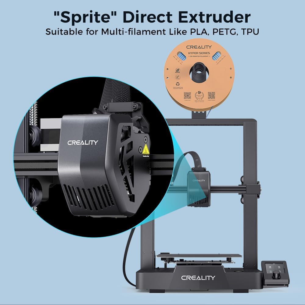 3D Printer Ender-3 V3 SE, 250mm/s Faster FDM 3D Printers with CR Touch Auto Leveling, Sprite Direct Extruder Auto-Load Filament Dual Z-axis Y-axis, Printing Size 8.66x8.66x9.84 inch