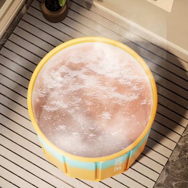 100% Inflatable Classic Round Neoprene Oversized Foldable Portable Bathtub