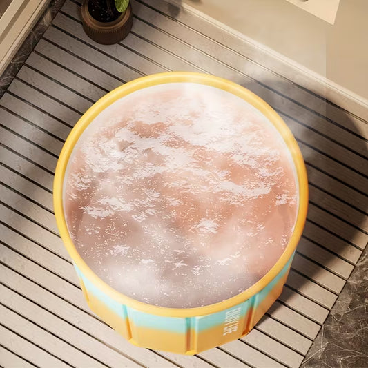 100% Inflatable Classic Round Neoprene Oversized Foldable Portable Bathtub