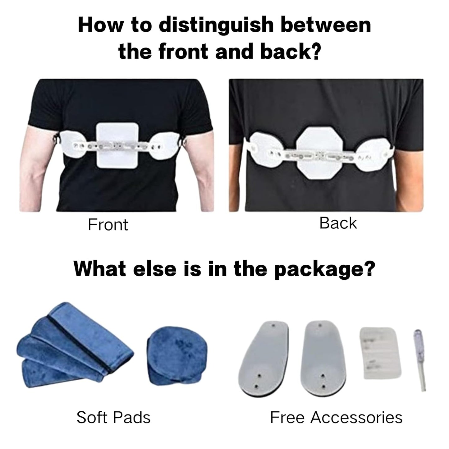 Pectus Carinatum Orthosis Brace, Adjustable Pigeon Chest Brace, Ribs Valgus Orthosis Support, Sternum Protrusion Splint, Breast Corrector (Adult)
