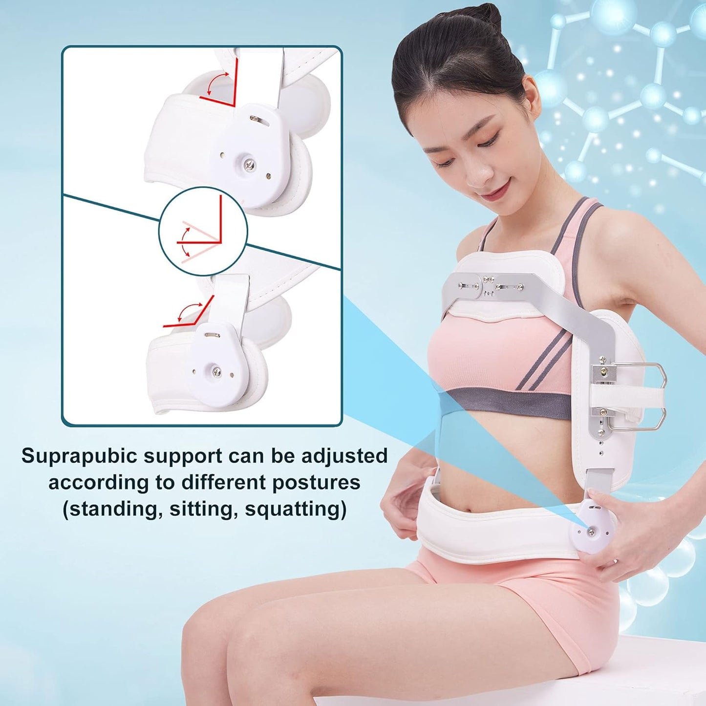 Hyperextension Back Brace Orthotics Jewett Brace for Thoracic & Lumbar Spine Flexion, Spine Compression Fractures LSO L0472 (Medium)
