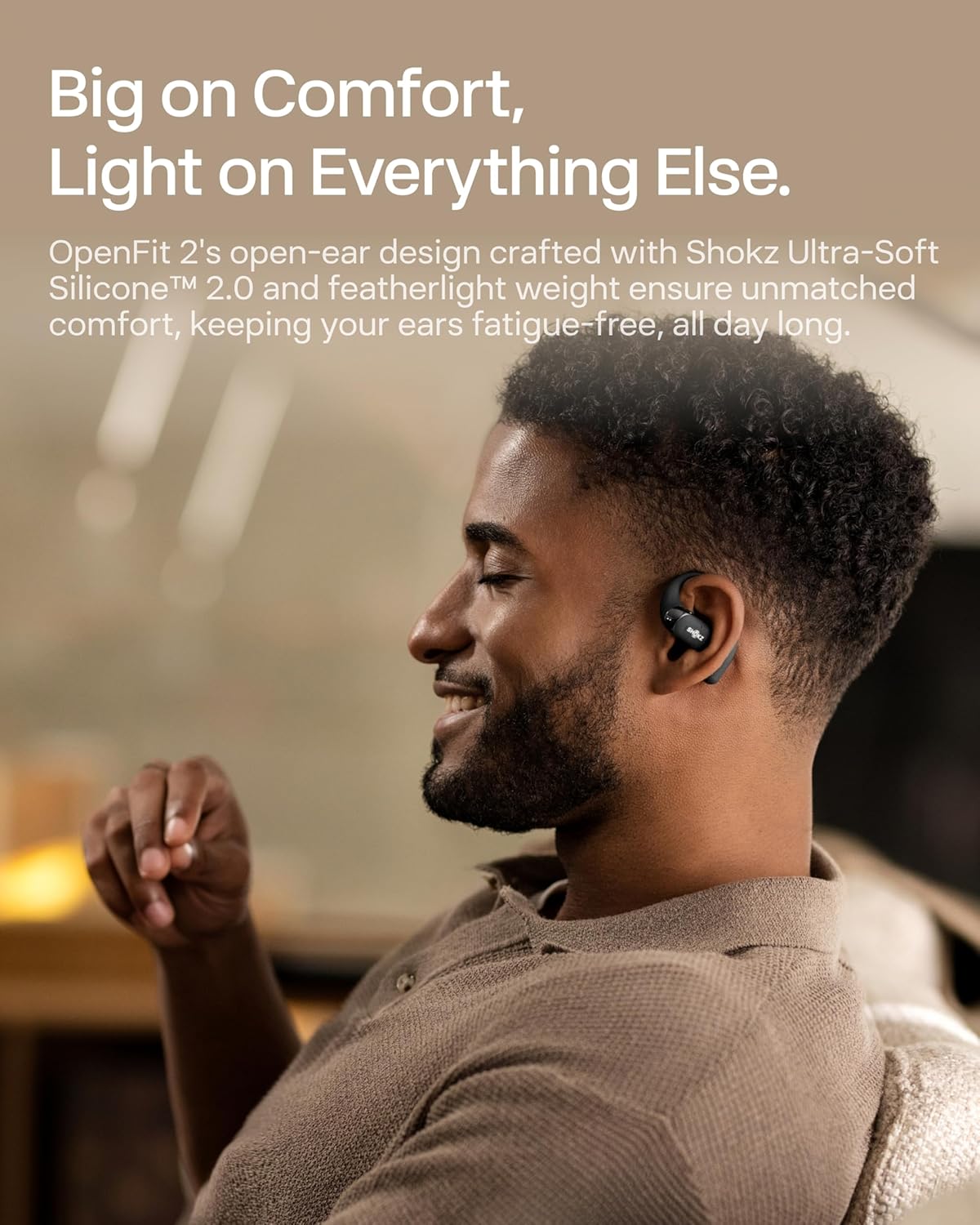 OpenFit 2 T920 Open-Ear Headphones, True Wireless Bluetooth Earphones with Microphone, Earhook, Earbuds with 48 Hours of Playtime, Fast Charging,IP55 Water-Resistant, with Carrying Bag,Black,Bluetooth5.4