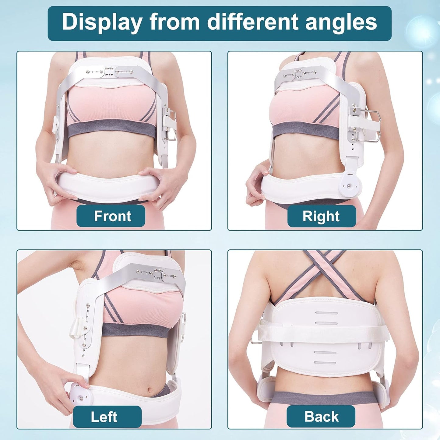 Hyperextension Back Brace Orthotics Jewett Brace for Thoracic & Lumbar Spine Flexion, Spine Compression Fractures LSO L0472 (Medium)