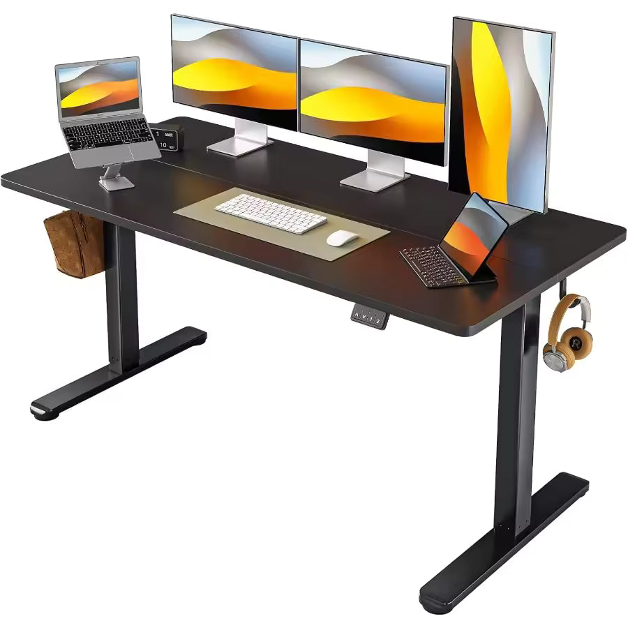 Electric Standing Desk 60 x 24 Inch Adjustable Height for Home/Office Ergonomic Workstation Computer Table