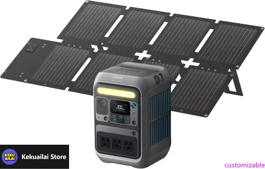 SOLIX C300 Portable Power Station, 288Wh LiFePO4 Battery, 300W (600W Surge) Solar Generator, 140W Two-Way Fast Charging For Camping & Emergency Backup