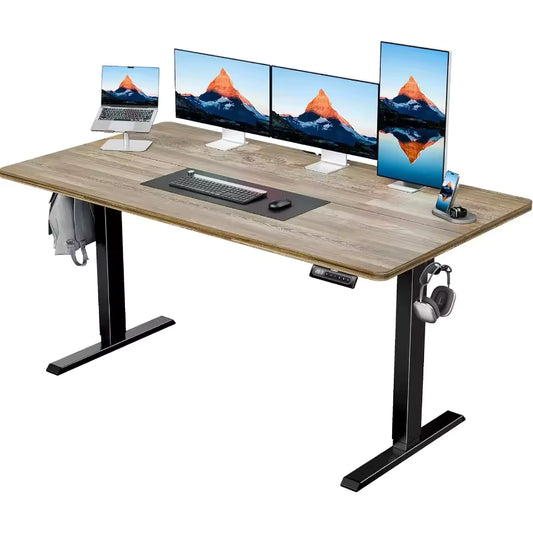 Electric Standing Desk with Adjustable Height 55 x 28, 4 Memory Settings for Home Office Workstation