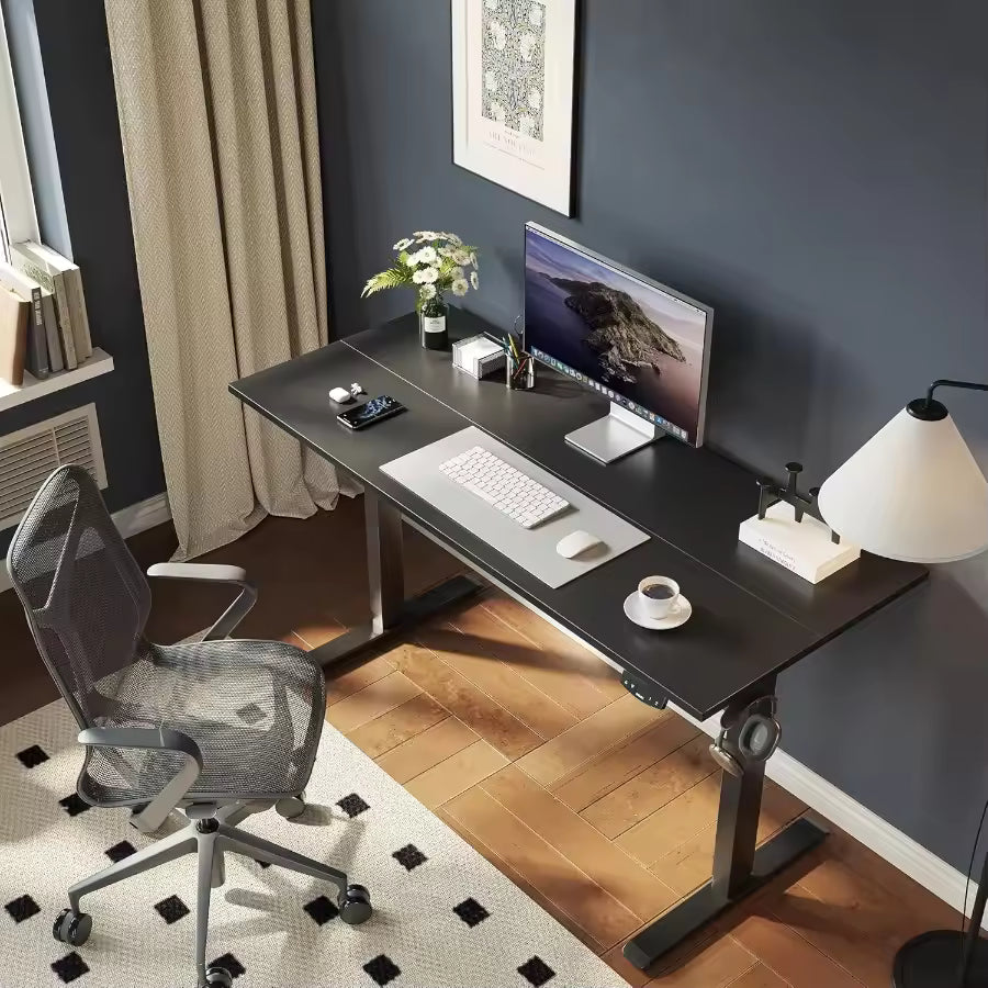 Electric Standing Large Desk Adjustable Height 60 x 24 Inches For Work Office/Home Ergonomic Computer Table