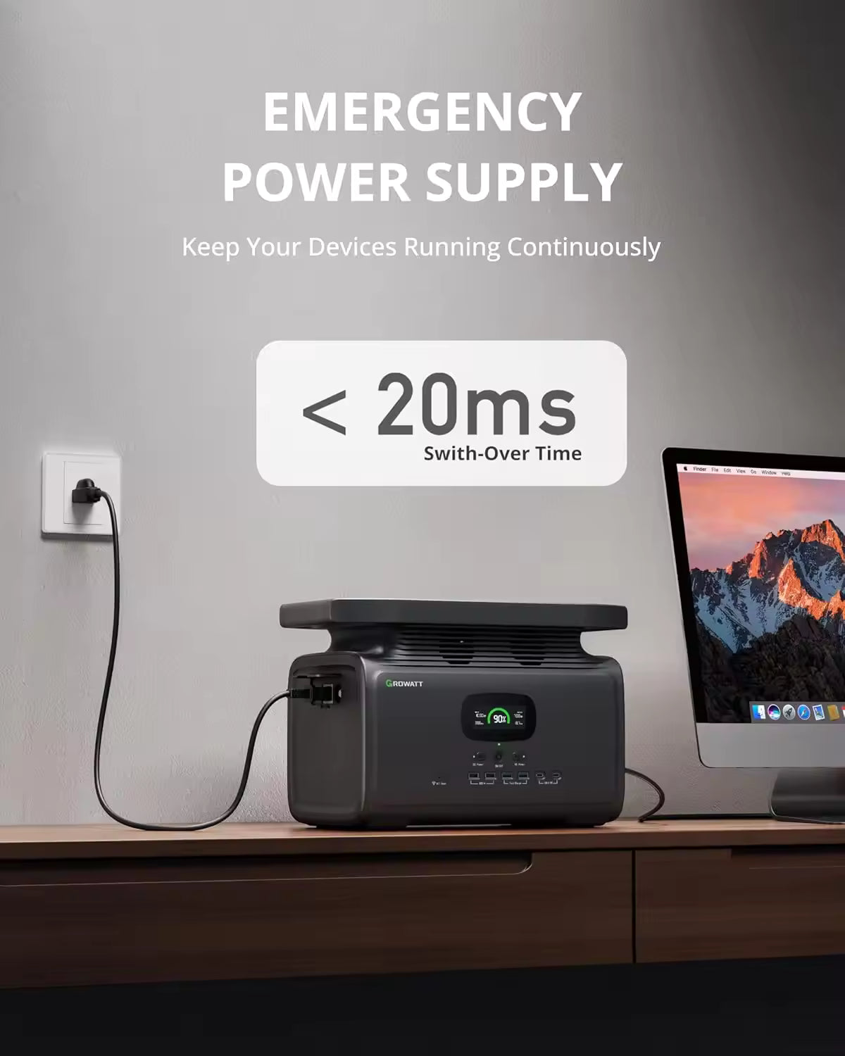 Portable Power Station INFINITY 1500, 4 x 110V/2000W Solar Generator, 1512Wh Large Capacity, AC Outlets (4000W Peak) Emergency Power Backup