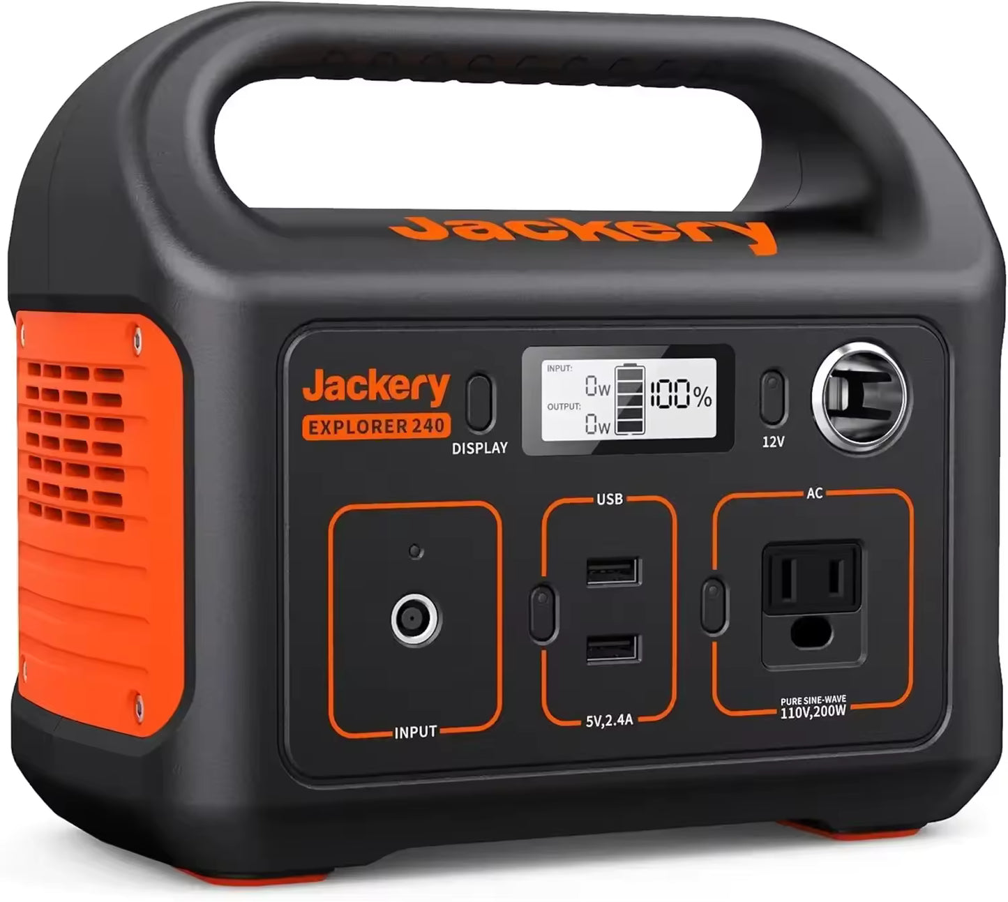 JACKERY Portable Power Station Explorer 240–240Wh Lithium Battery Solar Generator for Outdoor Camping & Emergency Backup Power