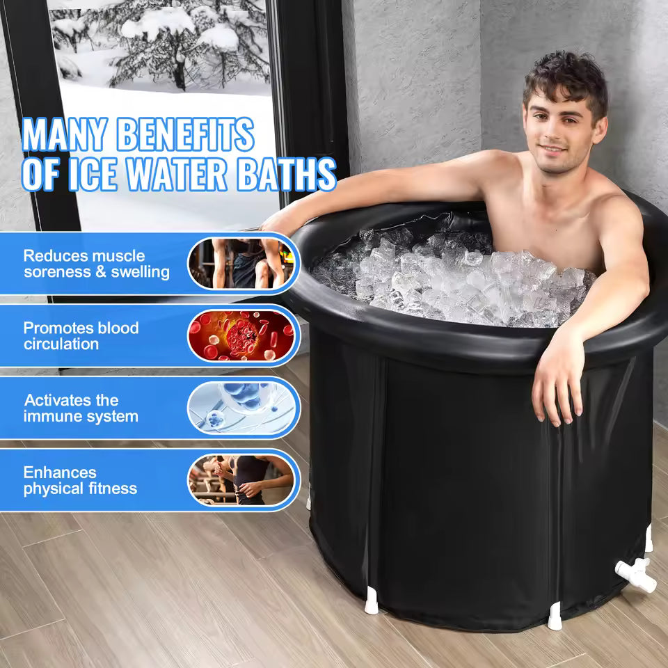 Inflatable Ice Bathtub Cold Water Therapy Plunge Tub for Athletes Portable Outdoor&nbsp;